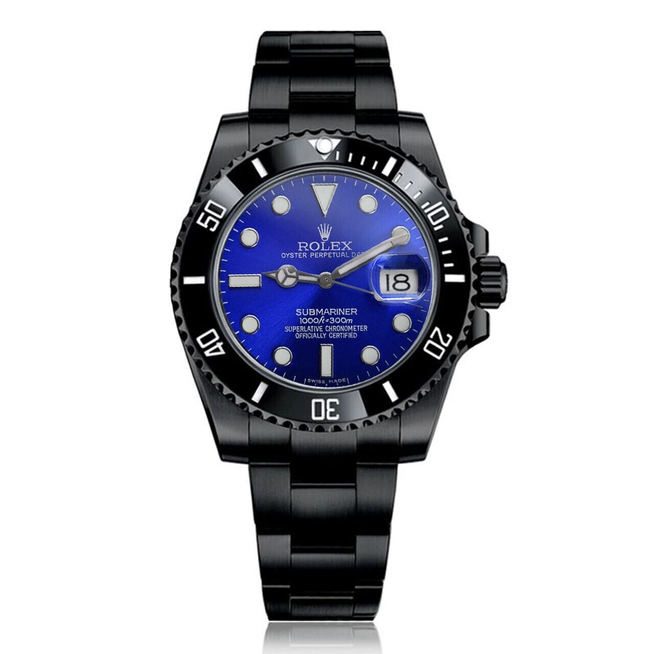 Rolex Submariner 40-116610LN (PVD/DLC Oystersteel Oyster Bracelet, Blue Diver Dial, Black Cerachrom Bezel)