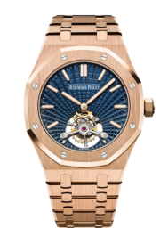 Audemars Piguet Royal Oak 41-26522OR.OO.1220OR.01 (Pink Gold Bracelet, Evolutive Tapisserie Blue Index Dial, Pink Gold Smooth Bezel) (26522OR.OO.1220OR.01)