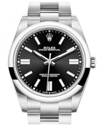 Rolex Oyster Perpetual 41-124300 (Oystersteel Oyster Bracelet, Bright-black Index Dial, Domed Bezel) (m124300-0002)