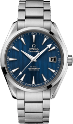 Omega Seamaster Aqua Terra 150M 41.5-231.10.42.21.03.001 (Stainless Steel Bracelet, Vertical-teak Blue Index Dial, Stainless Steel Bezel) (Omega 231.10.42.21.03.001)