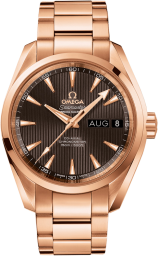 Omega Seamaster Aqua Terra 150M 38.5-231.50.39.22.06.001 (Red Gold Bracelet, Vertical-teak Grey Index Dial, Red Gold Bezel) (Omega 231.50.39.22.06.001)