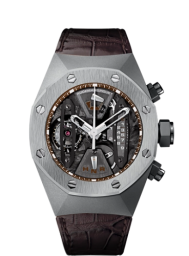 Audemars Piguet Royal Oak Concept 44-26223TI.OO.D099CR.01 (Brown Alligator Leather Strap, Grey Openworked Dial, Titanium Smooth Bezel) (26223TI.OO.D099CR.01)