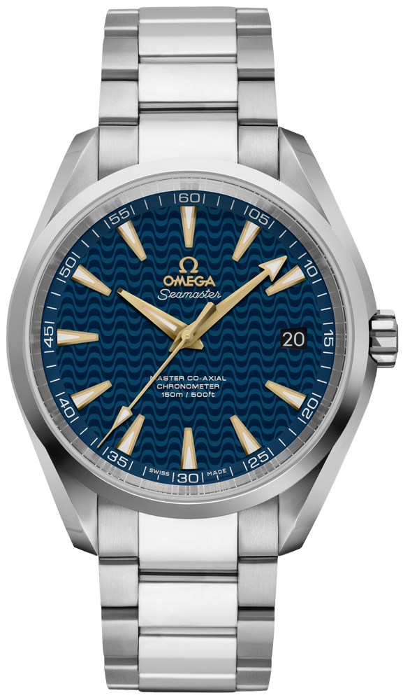 Omega Seamaster Aqua Terra 150M 41.5-231.10.42.21.03.006 (Stainless Steel Bracelet, Wave-patterned Blue Index Dial, Stainless Steel Bezel)