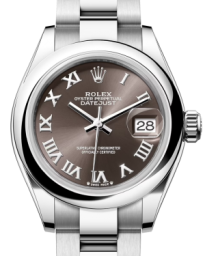 Rolex Lady-Datejust 28-279160 (Oystersteel Oyster Bracelet, Dark-grey Roman Dial, Domed Bezel) (m279160-0012)