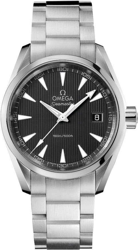 Omega Seamaster Aqua Terra 150M 38.5-231.10.39.60.06.001 (Stainless Steel Bracelet, Vertical-teak Grey Index Dial, Stainless Steel Bezel)
