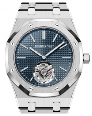 Audemars Piguet Royal Oak 39-26670ST.OO.1240ST.02 (Stainless Steel Bracelet, Petite Tapisserie Blue Index Dial, Stainless Steel Smooth Bezel)