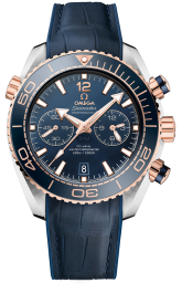 Omega Seamaster Planet Ocean 600M 45.5-215.23.46.51.03.001 (Blue Alligator Leather Strap, Blue Ceramic Index Dial, Rotating Blue Ceramic Bezel) (Omega 215.23.46.51.03.001)