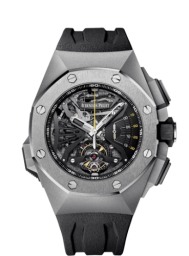 Audemars Piguet Royal Oak Concept 44-26577TI.OO.D002CA.01 (Black Rubber Strap, Black Openworked Dial, Grey Ceramic Smooth Bezel) (26577TI.OO.D002CA.01)