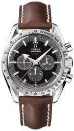 Omega Speedmaster Non-Moonwatch 42.2-321.12.42.50.01.001 (Brown Leather Strap, Black -toned Index Dial, Stainless Steel Tachymeter Bezel) (Omega 321.12.42.50.01.001)