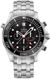 Omega Seamaster Diver 300M 44-212.30.44.52.01.001 (Stainless Steel Bracelet, Black Dot Index Dial, Rotating Black Ceramic Bezel) (Omega 212.30.44.52.01.001)