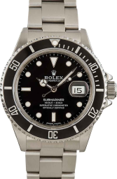 Rolex Submariner 40-168000 (Oystersteel Oyster Bracelet, Black Diver Dial, White Hands/Hour Markers, Black Aluminum Bezel)