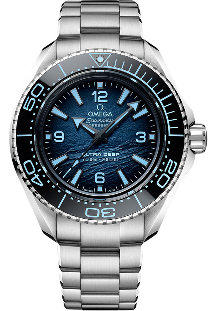Omega Seamaster Planet Ocean 600M 45.5-215.30.46.21.03.002 (Stainless Steel Bracelet, Challenger Deep Blue Arabic/Index Dial, Rotating Black Ceramic Bezel)