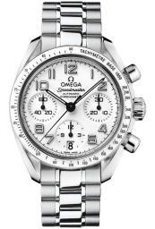 Omega Speedmaster Non-Moonwatch 38-324.30.38.40.04.001 (Stainless Steel Bracelet, White Arabic Dial, White Tachymeter Bezel) (Omega 324.30.38.40.04.001)