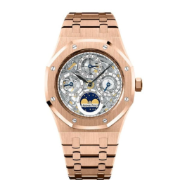 Audemars Piguet Royal Oak 39-25829OR.OO.0944OR.01 (Pink Gold Bracelet, Transparent Sapphire Openworked Dial, Pink Gold Smooth Bezel) (25829OR.OO.0944OR.01)