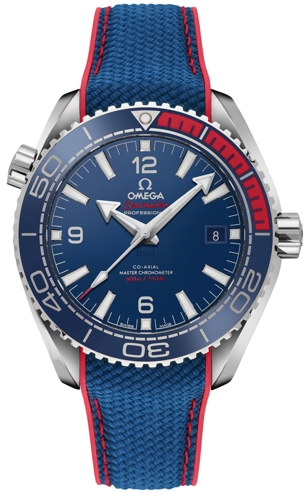 Omega Seamaster Planet Ocean 600M 43.5-522.32.44.21.03.001 (Blue Rubber Strap, Blue Arabic/Index Dial, Rotating Red Rubber/Blue Ceramic Bezel)