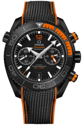 Omega Seamaster Planet Ocean 600M 45.5-215.92.46.51.01.001 (Orange/Black Structured Rubber Strap, Black Ceramic Arabic/Index Dial, Rotating Orange Rubber/Black Ceramic Bezel) (Omega 215.92.46.51.01.001)