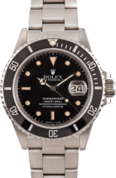 Rolex Submariner 40-168000 (Oystersteel Oyster Bracelet, Black Diver Dial, Warm Lume Hands/Hour Markers, Black Aluminum Bezel)