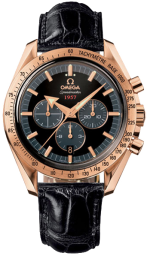 Omega Speedmaster Non-Moonwatch 42-321.53.42.50.01.001 (Black Alligator Leather Strap, Black Index Dial, Red Gold Tachymeter Bezel) (Omega 321.53.42.50.01.001)