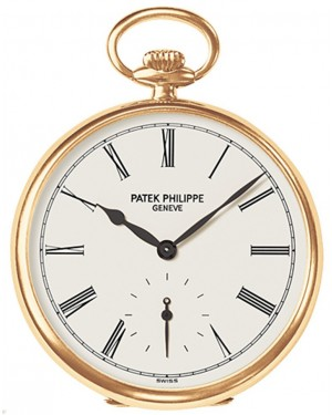 Patek Philippe Pocket Watches 44-973J-010 (Ivory Roman Dial, Yellow Gold Smooth Bezel)