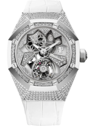 Audemars Piguet Royal Oak Concept 38.5-26227BC.ZZ.D011CR.01 (White Alligator Leather Strap, Brilliant-cut Diamond-set White Gold Openworked Dial, Brilliant-cut Diamond-set Bezel) (26227BC.ZZ.D011CR.01)