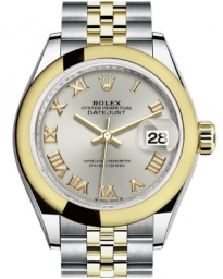 Rolex Lady-Datejust 28-279163 (Yellow Rolesor Jubilee Bracelet, Silver Roman Dial, Domed Bezel) (m279163-0005)