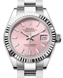 Rolex Lady-Datejust 28-279174 (Oystersteel Oyster Bracelet, Pink Index Dial, Fluted Bezel) (m279174-0002)