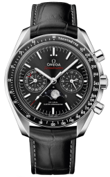 Omega Speedmaster Non-Moonwatch 44.25-304.33.44.52.01.001 (Black Alligator Leather Strap, Sun-brushed Black Index Dial, Black Tachymeter Bezel) (Omega 304.33.44.52.01.001)