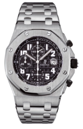 Audemars Piguet Royal Oak Offshore 42-25721ST.OO.1000ST.08 (Stainless Steel Bracelet, Méga Tapisserie Black Arabic Dial, Stainless Steel Smooth Bezel) (25721ST.OO.1000ST.08)