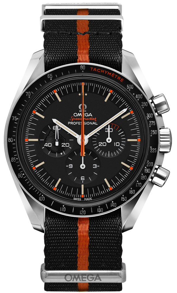 Omega Speedmaster Moonwatch 42-311.12.42.30.01.001 (Black/Orange NATO Strap, Black Index Dial, Black Tachymeter Bezel)