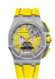 Audemars Piguet Royal Oak Offshore 44-26540ST.OO.A051CA.01 (Yellow Rubber Strap, Méga Tapisserie Yellow Index Dial, Stainless Steel Smooth Bezel) (26540ST.OO.A051CA.01)