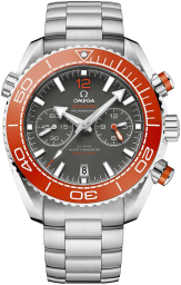 Omega Seamaster Planet Ocean 600M 45.5-215.30.46.51.99.001 (Stainless Steel Bracelet, Grey Ceramic Arabic/Index Dial, Rotating Red Ceramic Bezel) (Omega 215.30.46.51.99.001)