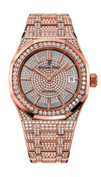 Audemars Piguet Royal Oak 37-15452OR.ZZ.1258OR.01 (Diamond-set Pink Gold Bracelet, Diamond-paved Index Dial, Pink Gold Diamond-set Bezel) (15452OR.ZZ.1258OR.01)