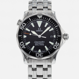 Omega Seamaster Diver 300M 36.25-2062.50.00 (Stainless Steel Bracelet, Wave-embossed Black Index Dial, Black Rotating Stainless Steel Bezel) (Omega 2062.50.00)