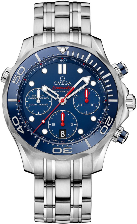 Omega Seamaster Diver 300M 41.5-212.30.42.50.03.001 (Stainless Steel Bracelet, Blue Dot Index Dial, Rotating Blue Ceramic Bezel)