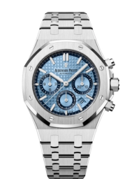 Audemars Piguet Royal Oak 38-26317BC.OO.1256BC.01 (White Gold Bracelet, Grande Tapisserie Blue Index Dial, White Gold Smooth Bezel) (26317BC.OO.1256BC.01)