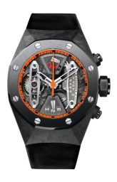 Audemars Piguet Royal Oak Concept 44-26265FO.OO.D002CA.94 (Black Rubber Strap, Grey Openworked Dial, Black Ceramic Smooth Bezel) (26265FO.OO.D002CA.94)