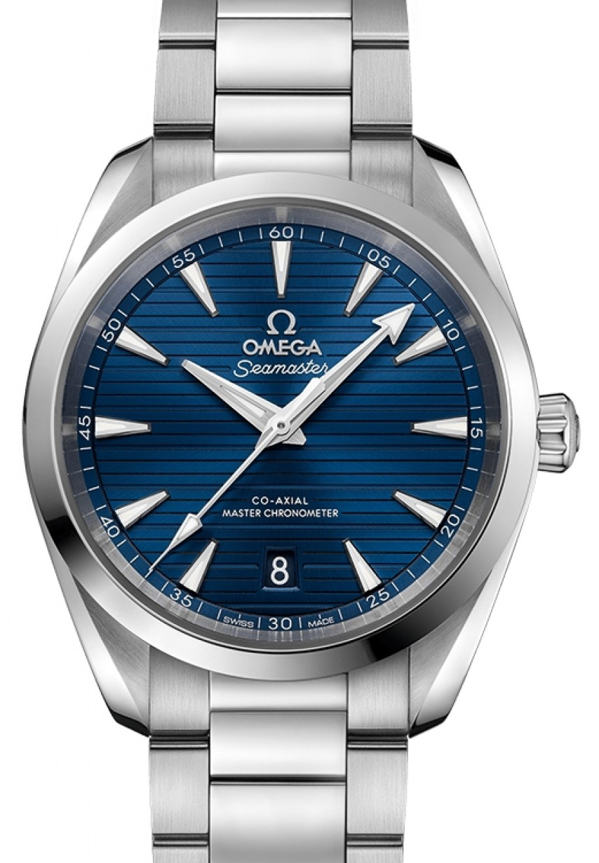 Omega Seamaster Aqua Terra 150M 38-220.10.38.20.03.001 (Stainless Steel Bracelet, Horizontal-teak Blue Index Dial, Stainless Steel Bezel)