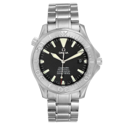 Omega Seamaster Diver 300M 41-2230.50.00 (Stainless Steel Bracelet, Wave-embossed Black Index Dial, Rotating Stainless Steel Bezel) (Omega 2230.50.00)