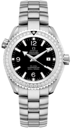 Omega Seamaster Planet Ocean 600M 37.5-232.15.38.20.01.001 (Stainless Steel Bracelet, Black Arabic/Index Dial, Stainless Steel Diamond-set Bezel) (Omega 232.15.38.20.01.001)