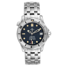 Omega Seamaster Diver 300M 36.25-2552.80.00 (Stainless Steel Bracelet, Wave-embossed Blue Dot Index Dial, Rotating Stainless Steel Bezel) (Omega 2552.80.00)