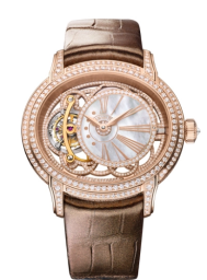 Audemars Piguet Millenary 45-26354OR.ZZ.D812CR.01 (Brown Alligator Leather Strap, Brilliant-cut Diamond-set Openworked White MOP Roman Dial, Brilliant-cut Diamond-set Bezel) (26354OR.ZZ.D812CR.01)