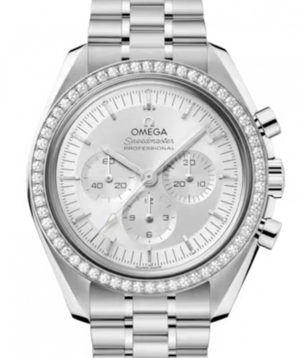 Omega Speedmaster Moonwatch 42-310.55.42.50.02.001 (Canopus Gold Bracelet, Sun-brushed Silver Index Dial, Canopus Gold Diamond-set Bezel)