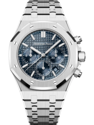 Audemars Piguet Royal Oak 38-26715ST.OO.1356ST.01 (Stainless Steel Bracelet, Grande Tapisserie Bleu Nuit Nuage 50 Index Dial, Stainless Steel Smooth Bezel) (26715ST.OO.1356ST.01)