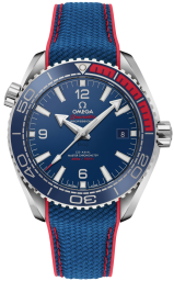 Omega Seamaster Planet Ocean 600M 43.5-522.32.44.21.03.001 (Blue Rubber Strap, Blue Arabic/Index Dial, Rotating Red Rubber/Blue Ceramic Bezel) (Omega 522.32.44.21.03.001)