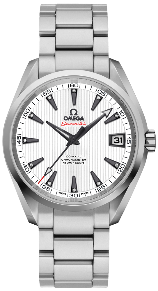 Omega Seamaster Aqua Terra 150M 38.5-231.10.39.21.54.001 (Stainless Steel Bracelet, Vertical-teak Silver-toned Index Dial, Stainless Steel Bezel)