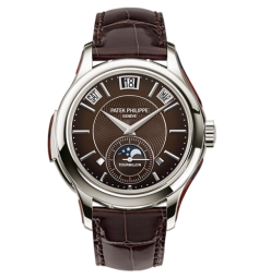 Patek Philippe Grand Complications 41-5207/700P-001 (Shiny-brown Alligator Leather Strap, Swirling-brown Index Dial, Platinum Smooth Bezel) (5207/700P-001)