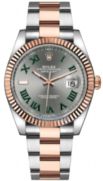 Rolex Datejust 41-126331 (Everose Rolesor Oyster Bracelet, Slate Roman Dial, Fluted Bezel) (m126331-0015)