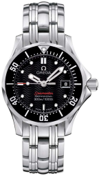 Omega Seamaster Diver 300M 28-212.30.28.61.01.001 (Stainless Steel Bracelet, Wave-embossed Black Dot Index Dial, Rotating Black Ceramic Bezel) (Omega 212.30.28.61.01.001)