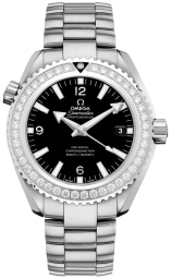 Omega Seamaster Planet Ocean 600M 42-232.15.42.21.01.001 (Stainless Steel Bracelet, Black Arabic/Index Dial, Stainless Steel Diamond-set Bezel) (Omega 232.15.42.21.01.001)