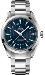 Omega Seamaster Aqua Terra 150M 43-231.10.43.22.03.001 (Stainless Steel Bracelet, Vertical-teak Blue Index Dial, Stainless Steel Bezel) (Omega 231.10.43.22.03.001)